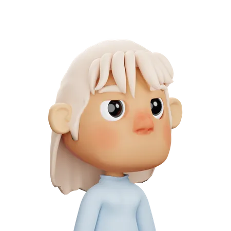 Blonde Girl  3D Icon