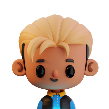 Blonde Hair  3D Icon