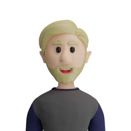 Blonde Man  3D Icon