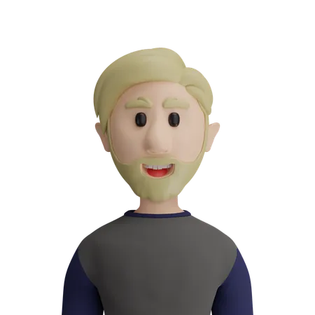 Blonde Man  3D Icon