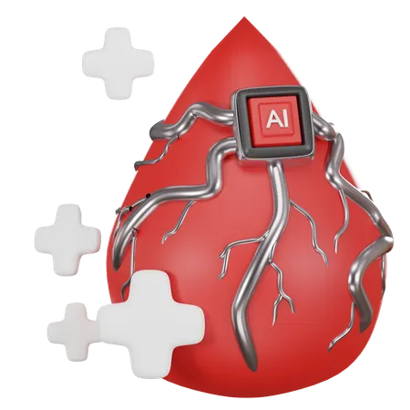 ฺ Blood AI 3 D Icon 3D Icon