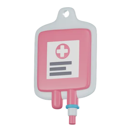 Blood Bag Icon To Represent Emergency Care Patient Treatment And Donation Efforts In Your Digital Projects 3 D Render Illustration 3D Icon