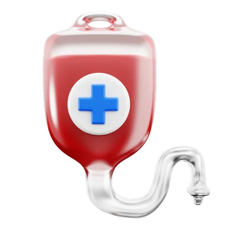 Blood Transfusion Bag Medical Hospital 3 D Icon Illustration Render Design 3D Icon