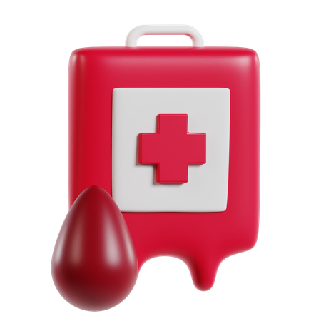 Blood Bag  3D Icon