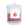 3d blood-bag illustration