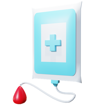 Blood Bag 3D Icon