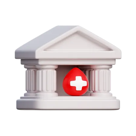 Blood Bank Building  3D Icon