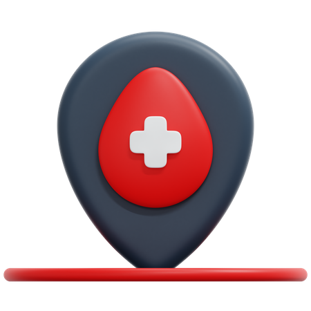 Blood Bank Location 3D Icon