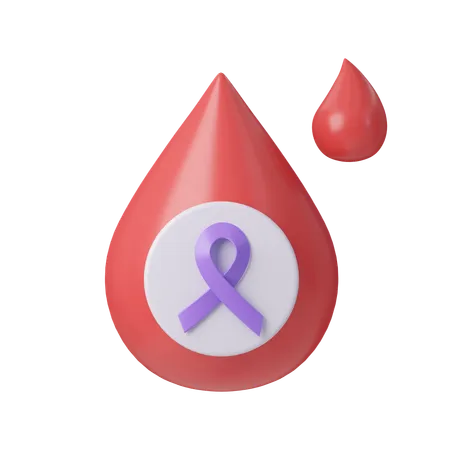 Blood Donation And Cancer Support World Cancer Day Concept February 4 Raise Awareness Prevention Detection Treatment Icon Design 3 D Illustration 3D Icon