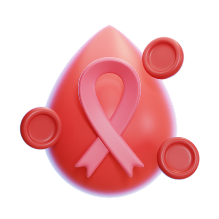 Blood Cancer Ribbon  3D Icon