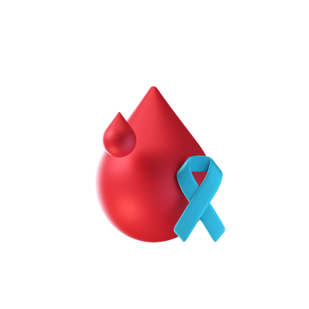 Blood Cancer Ribbon  3D Icon