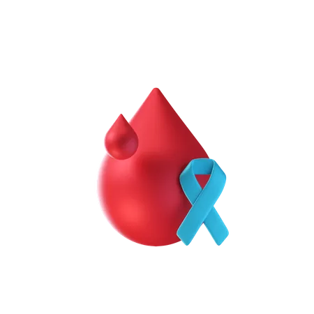 Blood Cancer Ribbon  3D Icon