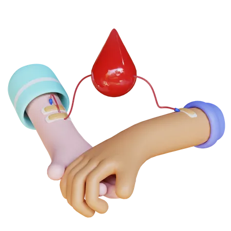 3 D Render Hand Blood Donors 3D Illustration