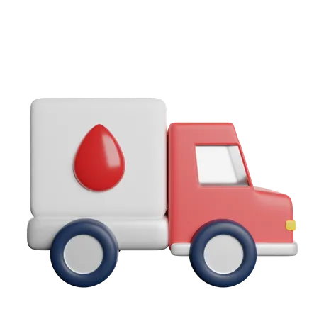 Blood Donation Car 3D Icon