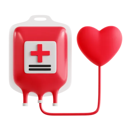 Blood Donation Bag  3D Icon