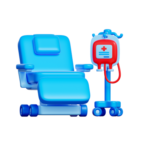 Blood Donation Chair  3D Icon