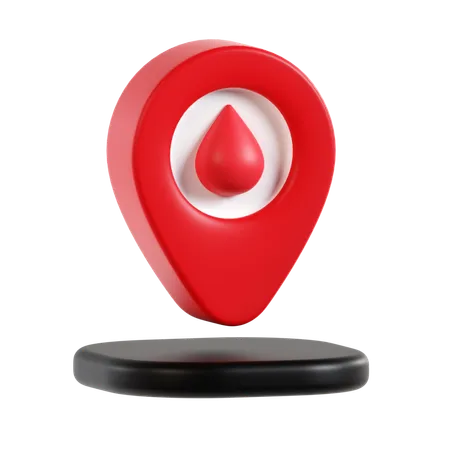 Blood Donation Location  3D Icon
