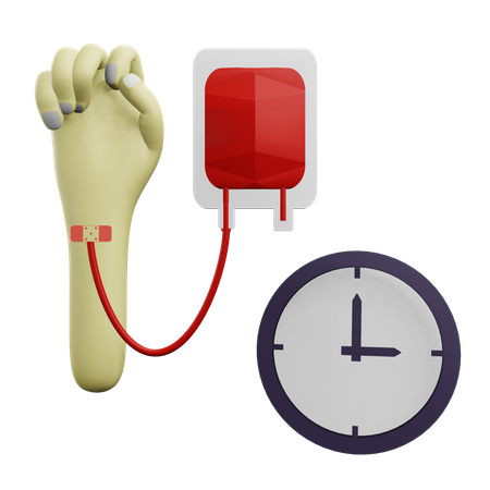 Blood Donation Time  3D Icon