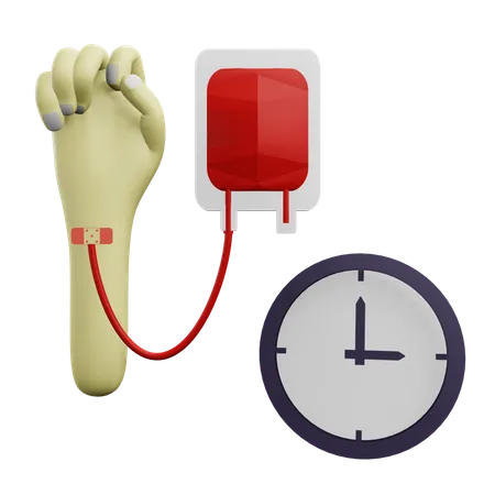 Blood Donation Time  3D Icon