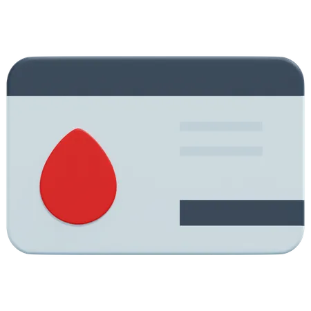 Blood Donor Card 3D Icon