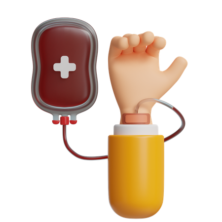 Blood donor inject  3D Icon