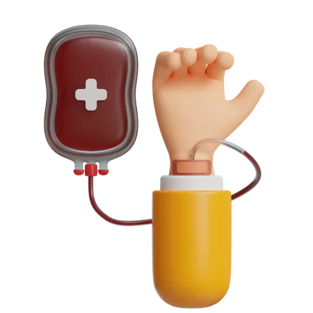 Blood donor inject  3D Icon