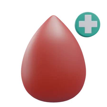 Blood Plus Medical Icon Illustration 3D Icon