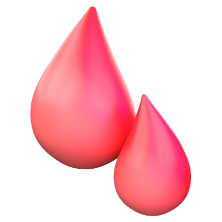 Blood Drops  3D Icon