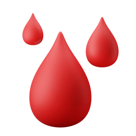 Blood Drops  3D Illustration