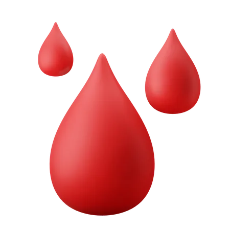 Blood Drops  3D Illustration