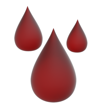 Blood Drops  3D Illustration