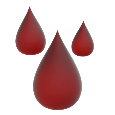 Blood Drops  3D Illustration