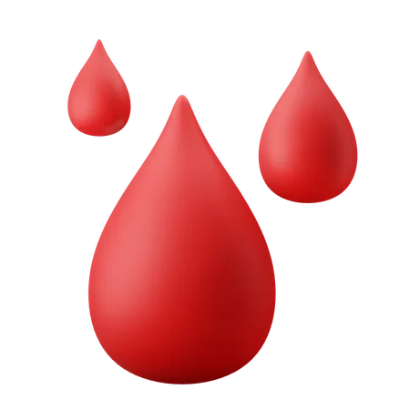 Blood Drops 3D Illustration