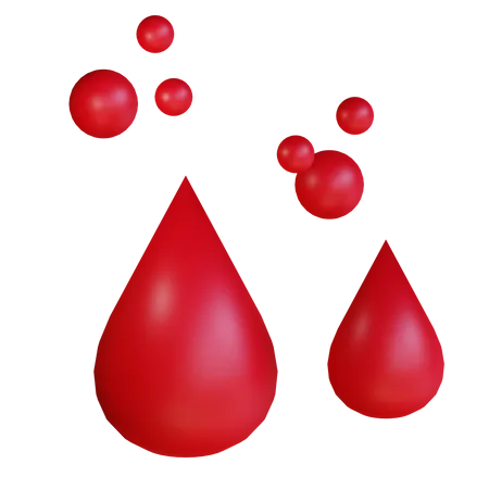 Blood Drops  3D Icon