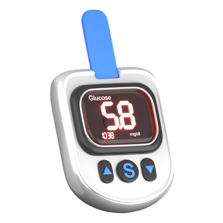 Blood Glucose Monitor  3D Icon