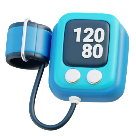 A Highly Detailed 3 D Illustration Of A Digital Blood Pressure Monitor Indicative Of Healthy Blood Pressure 3D Icon