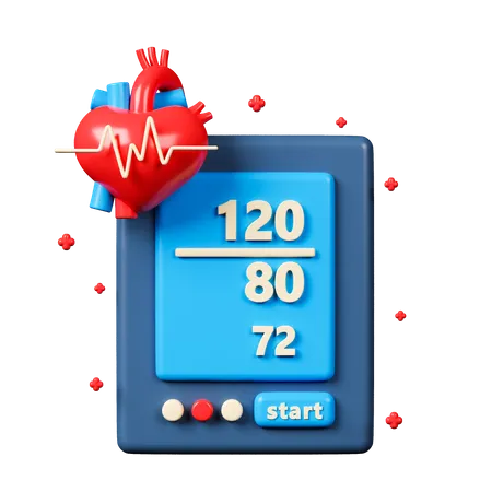 Blood Pressure Monitor  3D Icon