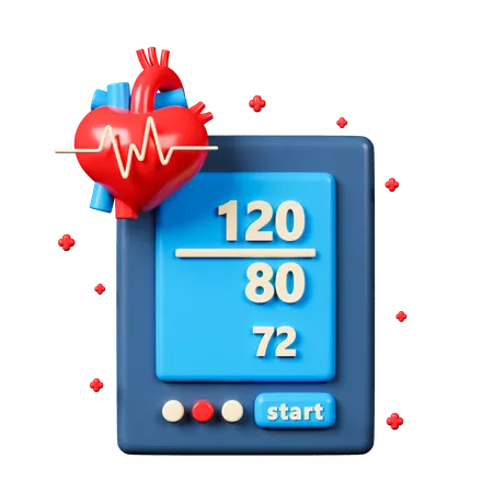 Blood Pressure Monitor 3 D Icon 3D Icon