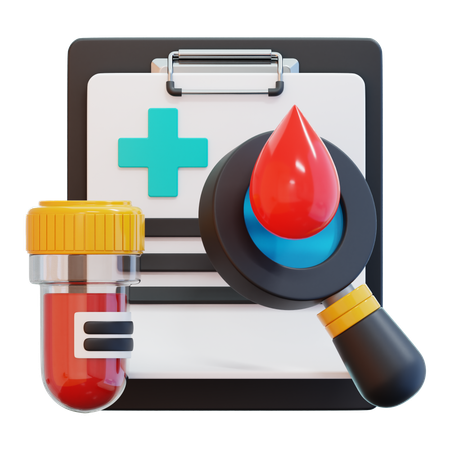 Blood Report  3D Icon