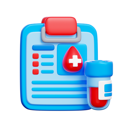 Blood Report  3D Icon
