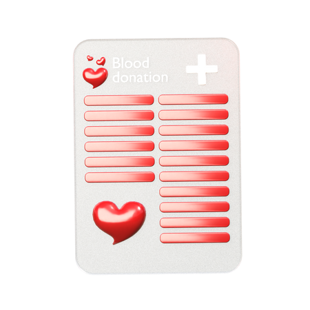 Blood Report  3D Icon