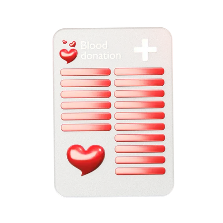 Blood Report  3D Icon