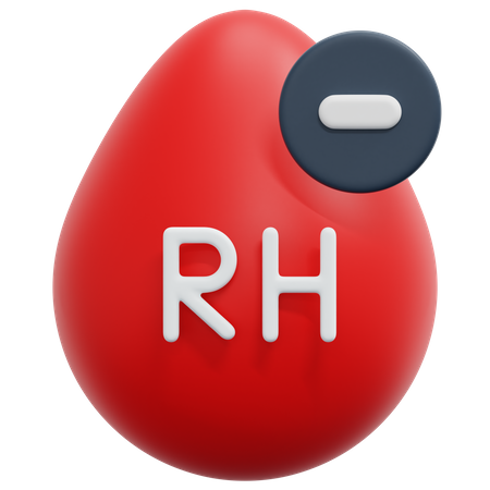 Blood Rh Negative  3D Icon