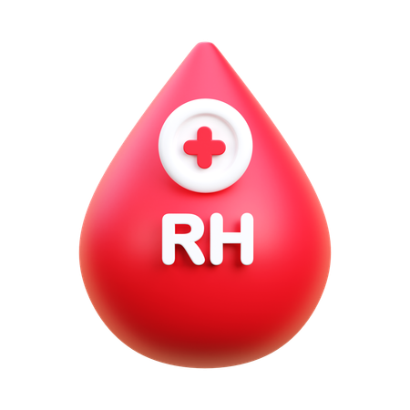 Blood Rh Positive  3D Icon