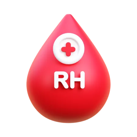 Blood Rh Positive  3D Icon