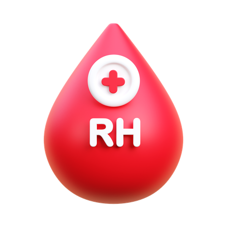 Blood Rh Positive  3D Icon