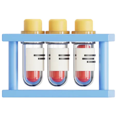 Blood Samples On The Lab 3D Icon