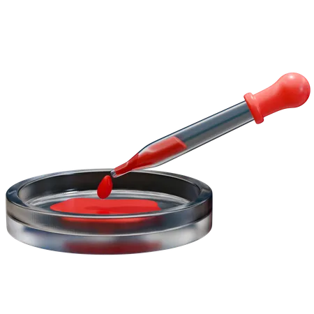 Blood Sample Analysis in Laboratory  3D Icon