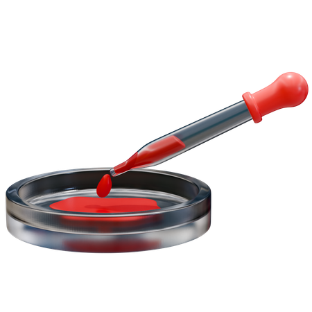 Blood Sample Analysis in Laboratory  3D Icon