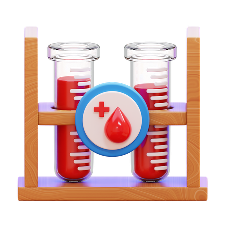 Blood Sample Test  3D Icon